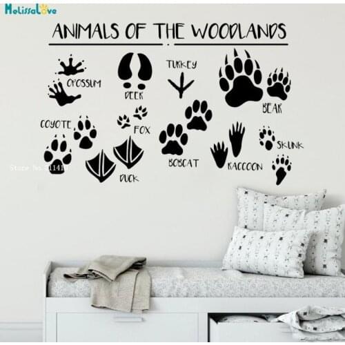 Woodland Wall Decal for Kids Animal Wall Stickers Toddler Boy Room Decor Creative Home Decor Art Murals Bedroom YT3232