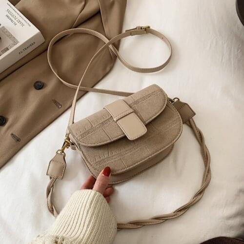 New Fashion Saddle Bag Winter Mini Female Bag Leisure Mobile Phone Bag Female Bag Ladies Shoulder Bag Diagonal Female Bag