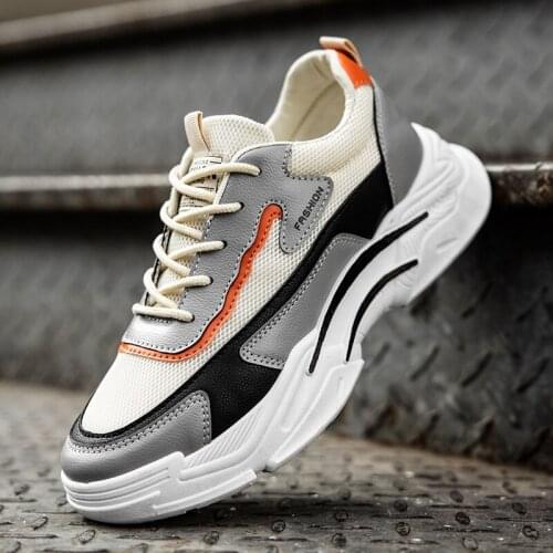 New Spring Thick Bottom Sport Shoes Men All-Match Youth Breathable Fashion Tennis Running Shoes Male Sneakers Zapatos De Lona