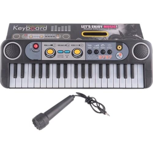 New Toys Musical Instruments Mini 37 Keys Electone Keyboard With Microphone Gifts Learning Educational Toys For Children