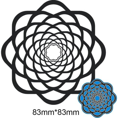New Metal Cutting Dies Creative Flower For Card DIY Scrapbooking stencil Paper Craft Album template Dies 83*83mm