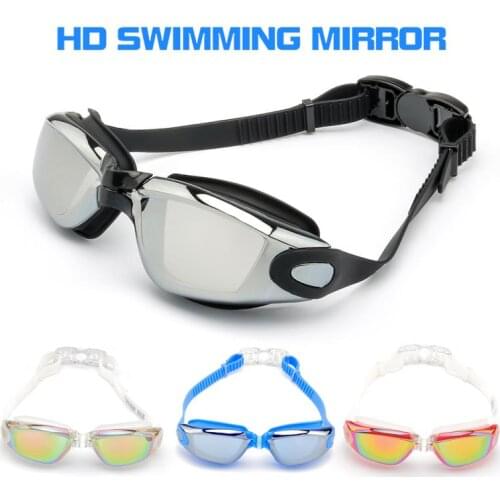 Silicone electroplated Swimming Goggles Anti-fog UV Swimming Glasses for men woman Water Sports Eyewear