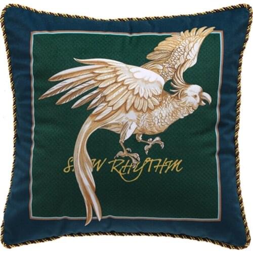 Outdoor Parrot Throw Pillow Covers Case Birds Décor Vintage Garden Decorative Cushion Cotton Linen 18x18 Set of 2 Velvet