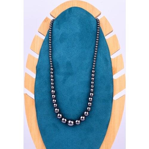 New Hematite Beaded Choker Necklaces Men Hematite Energy Magnetic Necklaces for Women Protect Health Balance Jewelry