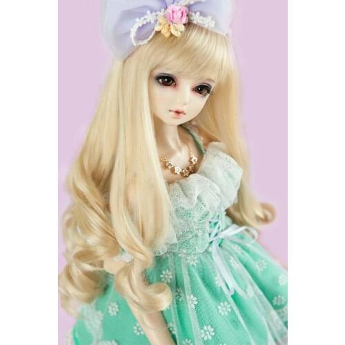 1/3 1/4 1/6 1/8 High Temperature Wire BJD Wig Blonde Wavy Hair For BJD Doll