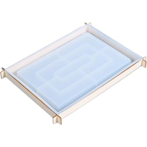 Crystal Epoxy Resin Mold Jewelry Holder Fruit Snack Tray Plate Silicone Mould 652B