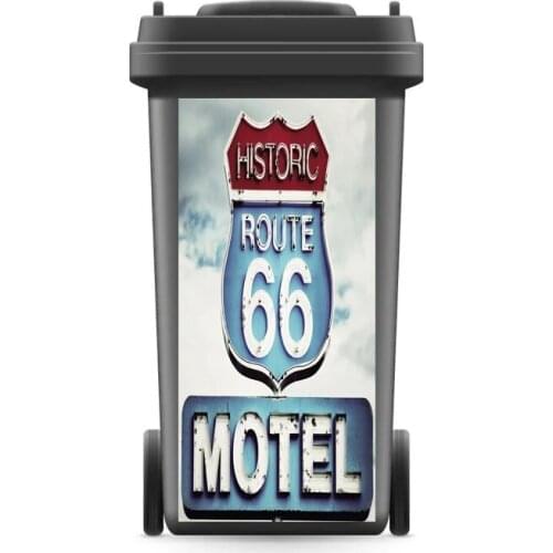 DIY Creative 3D Rubbish Bin Sticker Route 66 Wall Mural Wall Print Decal Removable self adhesive Kitchen Accessories