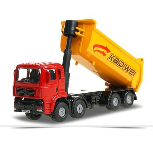 Alloy Dump Truck Transporter KDW Diecast Engineering Vehicle Alloy Model 1:72 Simulation Dumping Childrens Toy Collection Gift