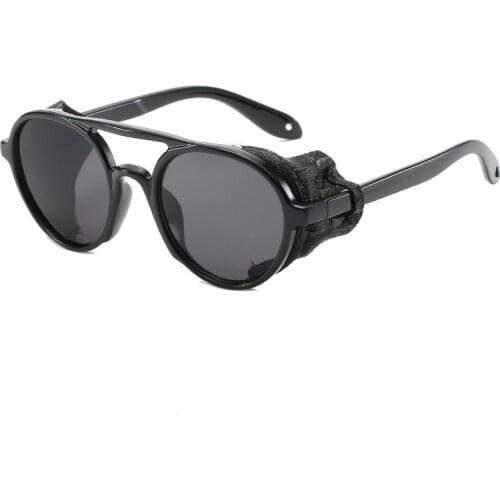 GIFANSEE Steampunk Sunglasses Brand Design Round Sunglass Men Women Vintage Punk Sun glasses UV400 Shades Eyewear Oculos de sol