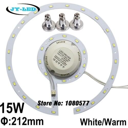 15w LED Ceiling Light Panel Board SMD 5730 LED Remould Plate Ring Disc Lights With Magnet Screw + Driver