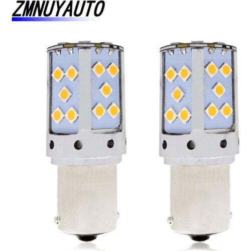 2PCS P21W 1156 BA15S LED PY21W BAU15S Led Bulb 12V Canbus No Hyper Flash T20 7440 W21W LED Lamp Auto Car Stop Turn Signal Light