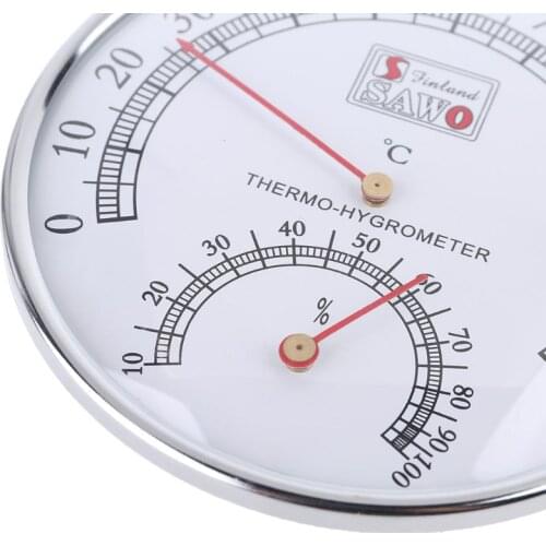 Sauna Thermometer metal Case Steam Sauna Room Thermometer Hygrometer Bath And Sauna Indoor Outdoor Used GXMA