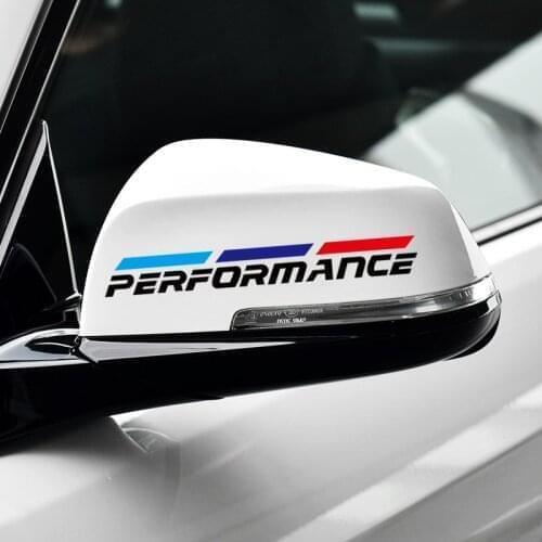 14cm 2pcs/lot M Performance Sticker Vinyl Car Rearview Mirror Window Door Badge Decoration For BMW E83 F48 F82 E38 128