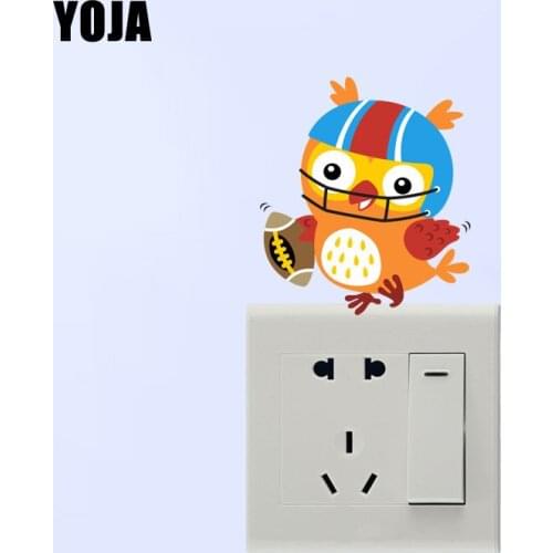 YOJA Lovely Owl Sport Decor Switch Living Room Bedroom Wall Personalized Decals 10SS0291