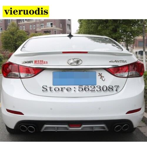 For Elantra Rear spoiler ABS Rear Bumper Diffuser Bumpers Protector For Hyundai Elantra After chrome lip rear spoiler2012-2015