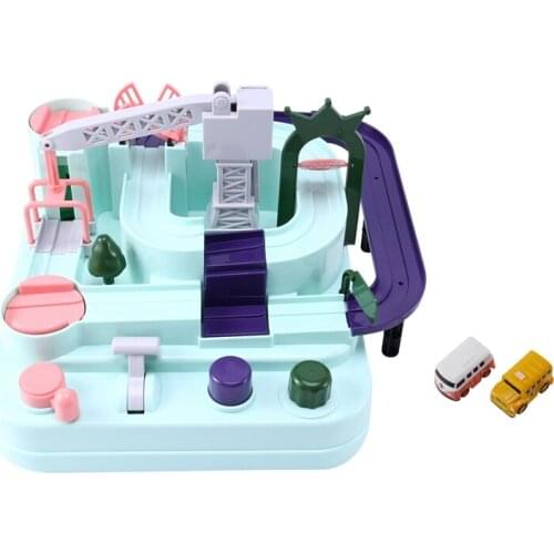 Rail Car Train Track Toys for Kids Boys Girls Xmas Gifts Racing Cars Mechanical Adventure Brain Table Game