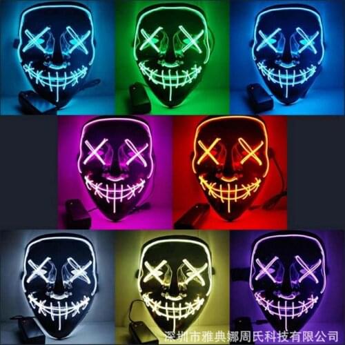 HOT Sale Halloween Mask The Purge Election Year Great Festival Cosplay Gift LED Light Up Funny Masks Costume Supplies Party Mask