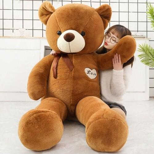1pc Huge Size 200cm American Giant Bear Skin Teddy Bear Coat Good Quality Factary Price Soft Toys For Girls Popular Gift