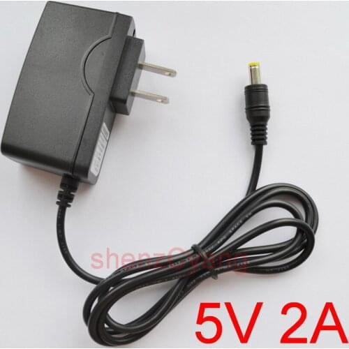100PCS High quality,5V 2A IC program AC 100V-240V Converter Adapter DC 2000mA Power Supply US Plug DC 5.5mm x 2.1mm