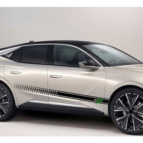 2pcs Auto Vinyl Film Decals for Citroen Ds4 Car Side Stickers Racing Sports Long Stripe Sticker Auto Tuning Accessories