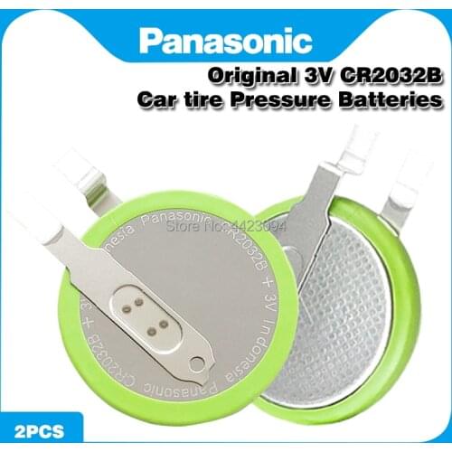 2pcs/lot Panasonic CR2032B CR2032 3V High-Temperature mManganese Dioxide Car Tire Pressure Monitoring Button Battery CR2032HR