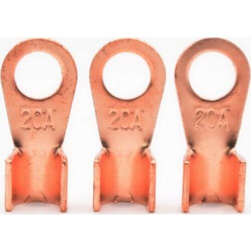 20Pcs OT-20A Copper Lug Cable Connector Terminal Crimping 1.5-4mm2 Cable Wire