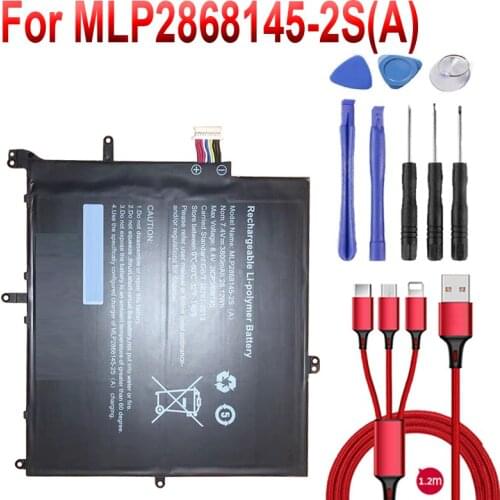 3800mAh 28.12Wh MLP2868145-2S replacement Battery For MLP2868145-2S +USB cable+toolki