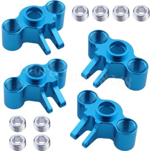 4pcs Aluminum Axle Carriers Steering Knuckle Left & Right For Traxxas 1/16 Slash 4WD E-Revo Summit VXL RC Car Hop Up Parts
