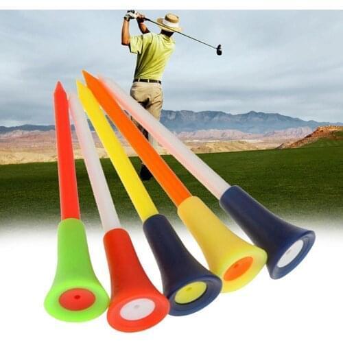 Mounchain 5pcs Golf Plastic Double-layer Rubber Sleeve Golf Tees Ball Nail Cap Sleeve PE Plastic Rubber Golf Accessories