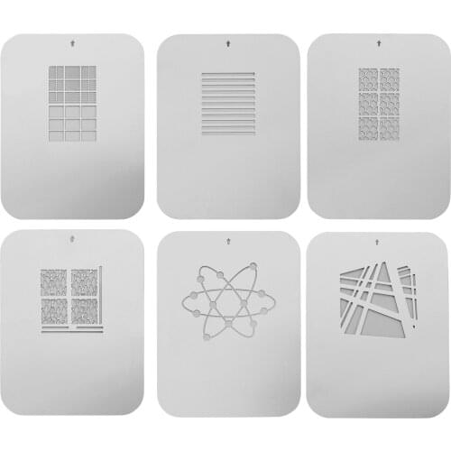 6pcs/set Gobos Graphics Cards with Hollow Patterns for Condenser Art Special Effects Shaped Beam Light Photography Accessories