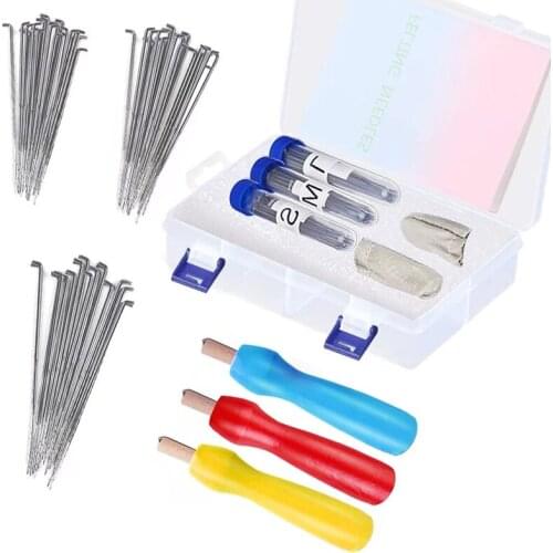 KAOBUY 66Pcs Felt Needle Tool - Felting Starter Kit With 3Sizes Felting Needles, Color Wooden Handle Holder,Felting Needle Mat