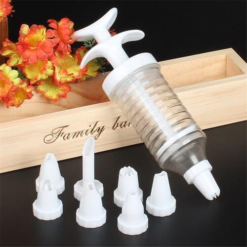 8pcs Cake Nozzles for Icing Syringe Mold Icing Piping Cream Syringe Tips Set Pen Bag Cake Decoration Tool
