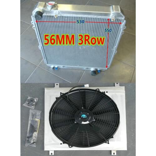 Aluminum Radiator & Shroud FAN For Toyota Hilux Surf or 4Runner KZN130 1KZ-TE 3.0cc TD RHD 1KZTE 1993-1996 AT/MT
