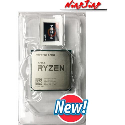 AMD Ryzen 3 3200G R3 3200G 3.6 GHz Quad-Core Quad-Thread 65W CPU Processor L3=4M YD3200C5M4MFH Socket AM4 New but no fan