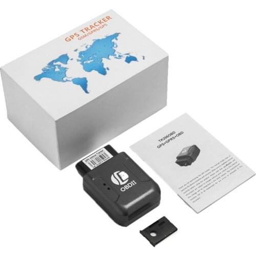 TK206 OBD2 Car Gps Tracker Real Time Tracker Car Vehicle With Tracking System Anti-Theft Car Kit LBS For Universal Car