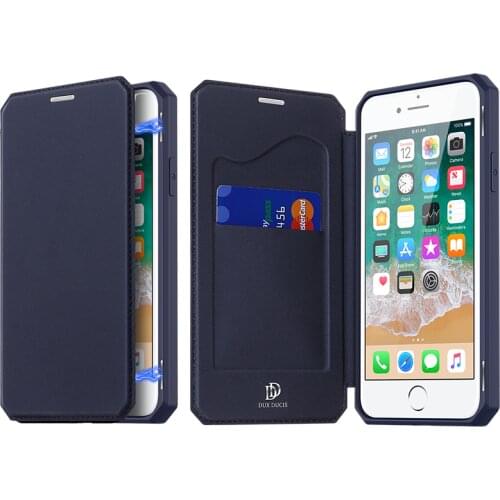 For iphone 7 Plus iPhone 8 Plus DUX DUCIS Skin X Series Leather Wallet Case Flip Case Magnetic Closure Super Fashion Top PU+TPU