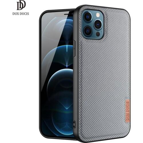 For iPhone 11 Pro case DUX DUCIS Fino Series Woven Fabric Back Case Protecting Case Support Wireless Charging Supper