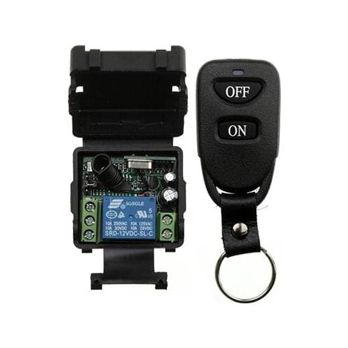 DC12V 24V 1CH 1 CH Mini Wireless RF Remote Control Light Switch 10A Relay Output Radio Receiver Module+Belt buckle Transmitter