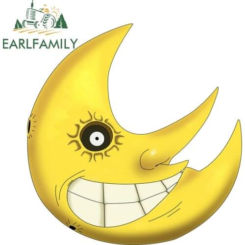 EARLFAMILY 13cm x 12.5cm for Soul Eater Moon Car Sticker JDM Car Body Decal Surfboard Refrigerator Occlusion Scratch Graphics