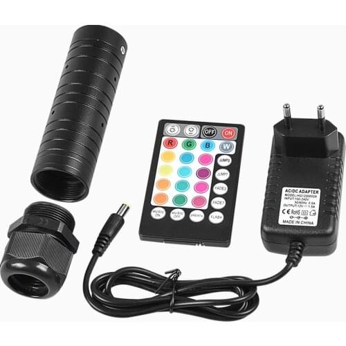 EU Plug 6W Bluetooth App Control RGBW LED Fiber Optic Light Engine/illuminator with Music Mode