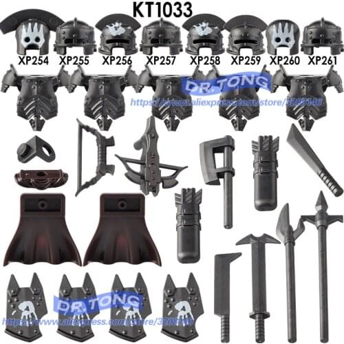 Single sae Llord of rings Action Figure Strong Orc Soldier Heavy Infantry Spear Building Blocks Toys Forodels Toys Gifts Kt1033