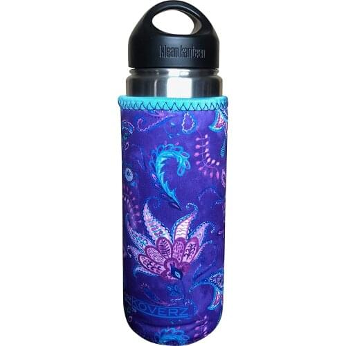 Water Bottle Insulator, Water Bottle Holder Cover Cooler Coolie for Stainless and Plastic Bottles - Violet Whimsy