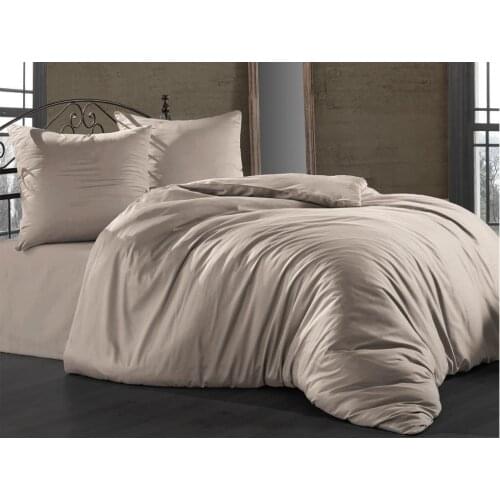 Camel Cotton Satin Double Duvet cover set
