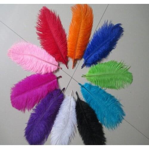 Beautiful ostrich feather 50 PCS feather length 8-10 inches / 20-25 cm of wedding to decorate a variety of color optional
