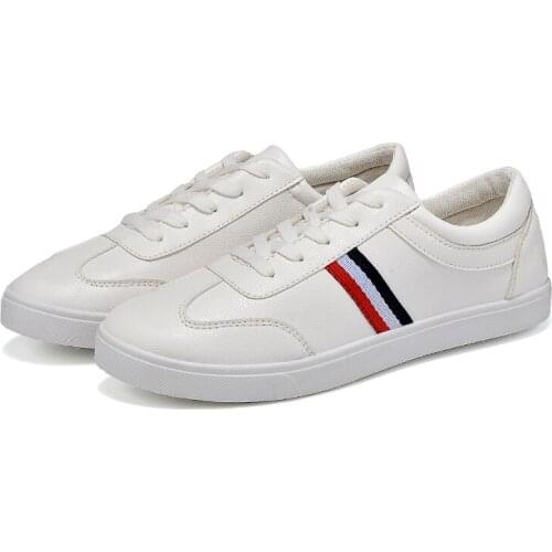 New White Shoes Men Casual Shoes Fashion Male Sneakers Cool Street pu leather Men Shoes Brand Man Footwear ST473