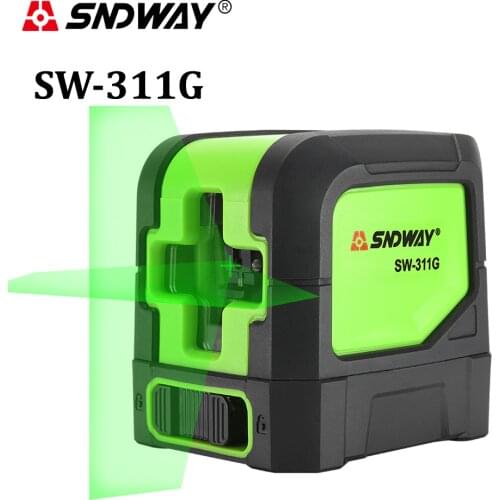 SNDWAY laser level Green 2 lines self-leveling laser Leveler Vertical Horizontal Cross laser red beam line measuring instrument