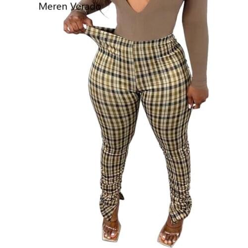Lemon Gina Women's Plaid Trousers