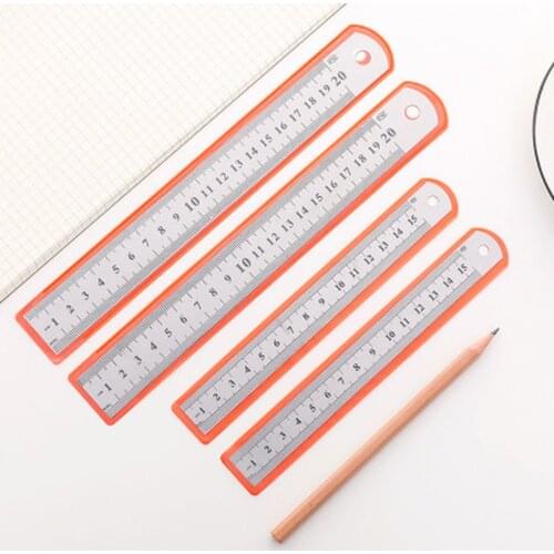 Metal Ruler Stainless Steel Ruler 15cm Metal Scale Novelty Set of Drafting Rules Drawing Measurement Student Stationery