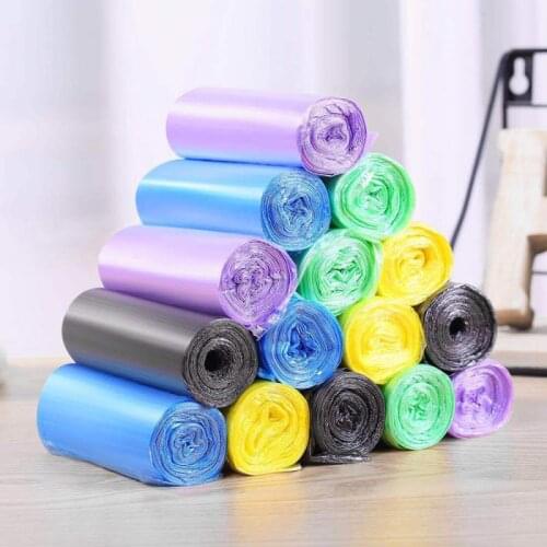 100 Pcs 5 Rolls 45x50cm Household Point-Break Continuous Roll Garbage Bags Flat-Mouth Garbage Bags Environmental Waste Bags