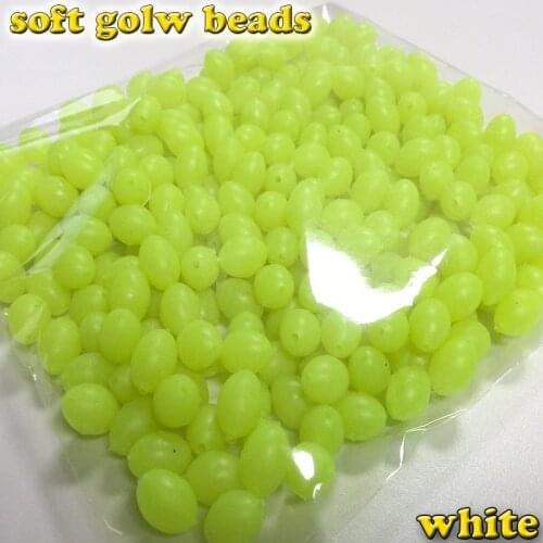 HOT fishing soft glow oval beads size 3*4 4*6 5*8 6*8 6*10 7*10 8*12mm color: yellow 1000pcs/lot